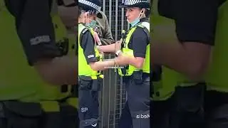Man acts tough in front of female officers 