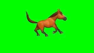 Green Screen Cartoon Horse | Green Screen cartoon | 
