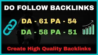 How To Create Quality Do Follow Backlinks | Make Do Follow Backlinks On High DA PA site