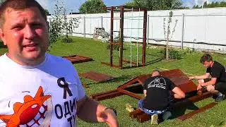 Эту постройку  ждала вся семья! Строим крепость на нашем участке