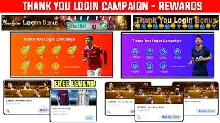 THANK YOU LOGIN CAMPAIGN - FREE REWARDS IN PES 2021 MOBILE | NEW LOGIN BONUS🤩