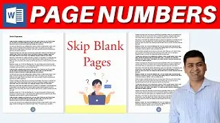 Page Number in MS Word Skipping Blank Pages || Page Number For Project Report in MS Word