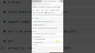 Numpy array finding mean and median using Python