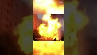 Горящее авто ошеломительно взорвалось в Выборге 