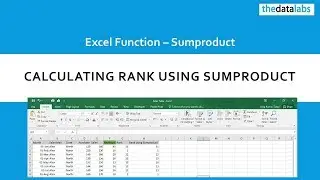 Calculating Rank using Sumproduct Function in Excel