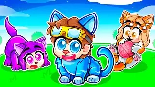 Having a KITTEN FAMILY in Roblox!