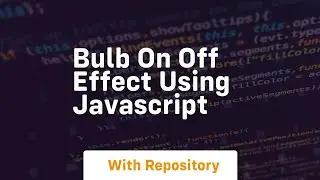 Bulb on off effect using javascript
