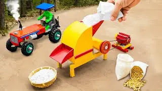 40 Minutes How to make tractor rice mill machine science project | How process agricultural products