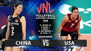China vs USA | Highlights | Women's VNL 2019