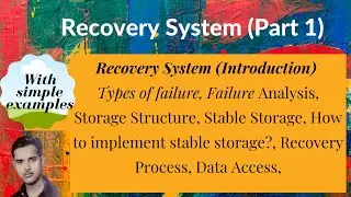 [DB83] Recovery System, Types of failure, Stable Storage, Recovery process, Data transfer operation