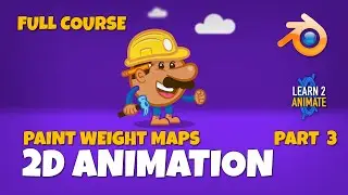Animate a 2d Illustration Part 03 Rigging in Grease Pencil in  Blender 3.4 Beginner Course
