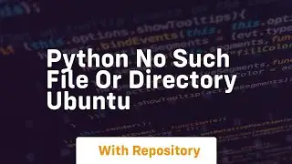 python no such file or directory ubuntu