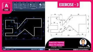 How to Create 2D Drawings in AutoCAD | From Basic to Advanced  Exercise - 3 @KHALIDMAHMUD