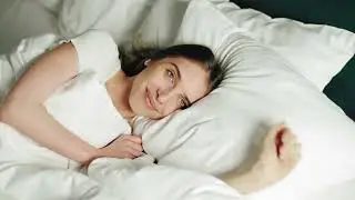 No Copyright Woman wakes up from wonderful dream and smiles | Stock Footage Video