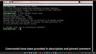 Fix Bullseye Raspberry Pi OS  'kodi' No Installation candidate found Issue
