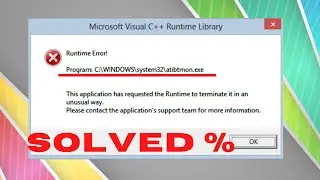 atibtmon.exe run time error in windows 10 || while booting atibtmon.exe run time error