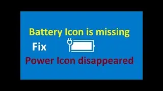 How to show battery icon on taskbar || Simple Fix || Windows 10 || 2020