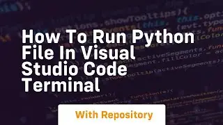 how to run python file in visual studio code terminal
