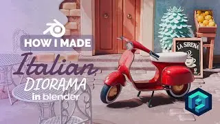 Italian House Diorama in Blender - 3D Modeling Process | Polygon Runway