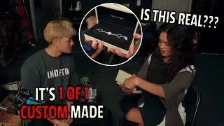 Valkyrae received a $10.000 CUSTOM Van Cleef bracelet from Jason