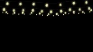 Festival Light Garland Black background Effects HD video