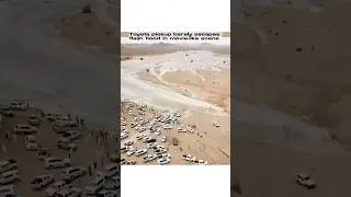 Toyota pickup barely escapes flash flood in movie-like scene
