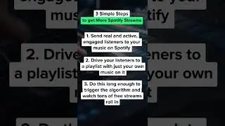 3 steps to boost Spotify streams: engaged listeners, use playlist with your music, trigger algorithm