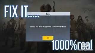 Server is busy please try again later error code restrict area pubg lite,,FIX IT