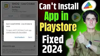 Can't Install App Error Fixed2024 / How To Fix Playstore Can't Install App problem / TechnicalAbuxar