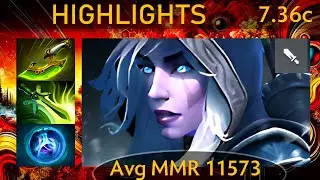 ⭐ 7.36c Drow Ranger |KDA - 17 KP - 58%| Carry Highlights - Dota 2 Top MMR