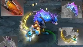 Dota 2 Slark MIx Set Kinetic Gem Pounce of the Silent Ripper / Golden Barb of Skadi