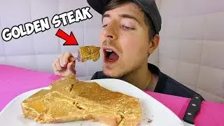 Eating A $10,000 Golden Steak (24k Gold)