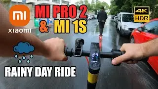 Xiaomi Mi Pro 2 & Mi 1S Electric Scooter - Istanbul Rainy Day Ride (Environment Sound Only) 4K