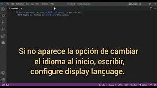 Cómo Cambiar el idioma de Visual Studio Code. 💻