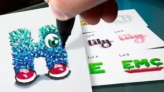 How to Draw Cool Letters (Simple, Pattern, Bushy, Hairy)