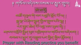 Soldep sampa lhundrup. གསོལ་འདེབས་བསམ་པ་མྱུར་གྲུབ།  prayer 🙏 with Reading practice #namgyalprayer