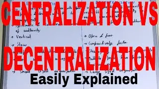 Centralization vs Decentralization|Difference between centralization and decentralization