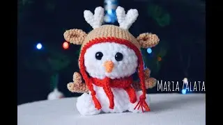 Мастер класс - Вязаный снеговик крючком