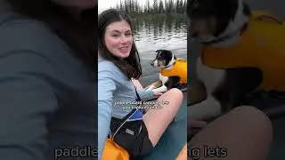 Paddle board camping on a remote island with my dog using a Mec Slogg 70L dry bag