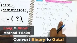 Lec 29 - Binary to Octal Conversion ( Short Method ) Number System - Computer Science