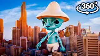 360° Smurf Cat Breaks into Your City!