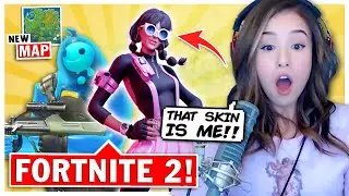 Pokimane Reacts to Fortnite Chapter 2 + Battle Pass! Season 11 Gameplay + NEW Map!