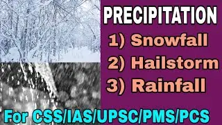 Precipitation | Snowfall | Hailstorm | Rainfall | Types of Rainfall & its Global Distribution