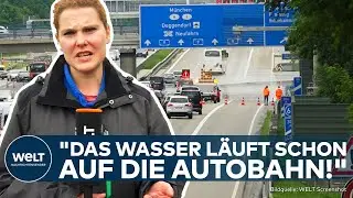 HOCHWASSER IN SÜDDEUTSCHLAND: Vollsperrung der A9! 