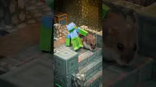 Hamster vs Granny in the Minecraft Dungeons - Obsidian Pinnacle 🐹 Homura Ham Pets