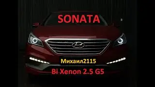Hyundai Sonata LF 2016 Bi Xenon + Angel eyes Hаndmade 2.5 G5 ,биксенон Соната