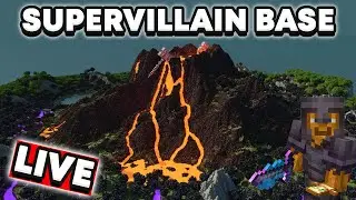 Volcano Megabase in Hardcore Minecraft! PT11 🔴LIVE!