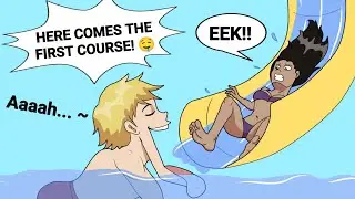 Water Slide Buffet! 🌊