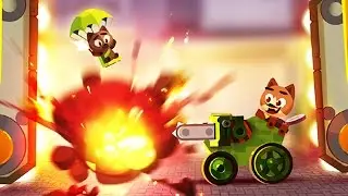 БИТВА КОТЯТ на САМОДЕЛЬНЫХ ТАНКАХ в забавной игре CATS: Crash Arena Turbo Stars