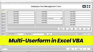 Multi-Database Management in Excel Advanced VBA Multi-UserForms